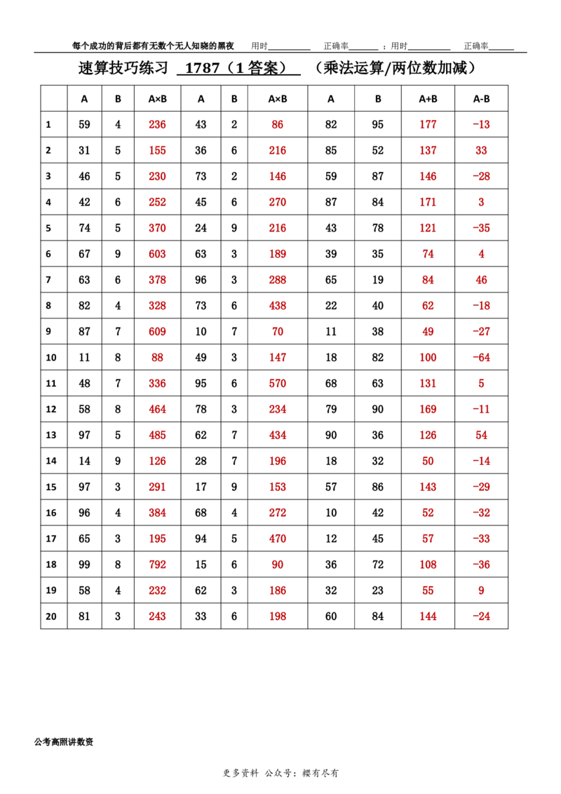新速算1783-1792（答案版）_2026考公资料_超格合集_数资高照合集_速算高照抖音速算直播课_速算每日打卡题