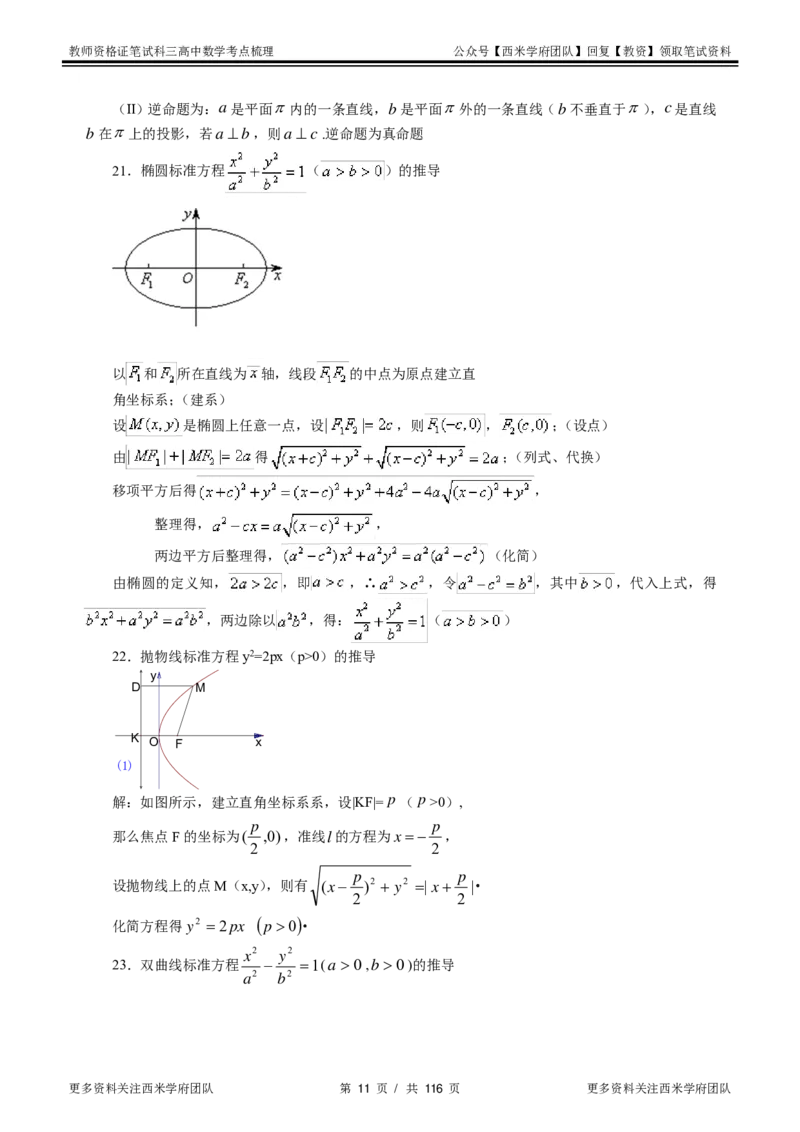 高中数学-考点梳理3_教资_25下资料合集二_25下最新科三知识点汇编+思维导图-高中_08.数学_04.考点梳理