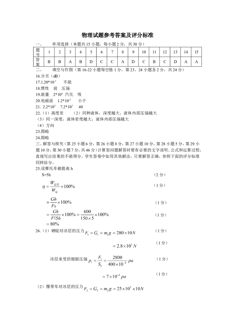 2011年江苏省常州市中考物理试题及答案_中考真题_4.物理中考真题2015-2024年_地区卷_江苏省_江苏常州中考物理08-22