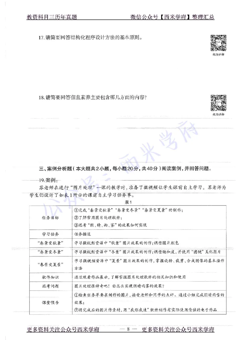 16年上-19年下-初中信息技术-真题及答案解析_4-教培资料-26年最新资料-同步更新_初中高中教资_03科三专项（进去保存报考的学科即可）_初中_初中信息技术通关资料包
