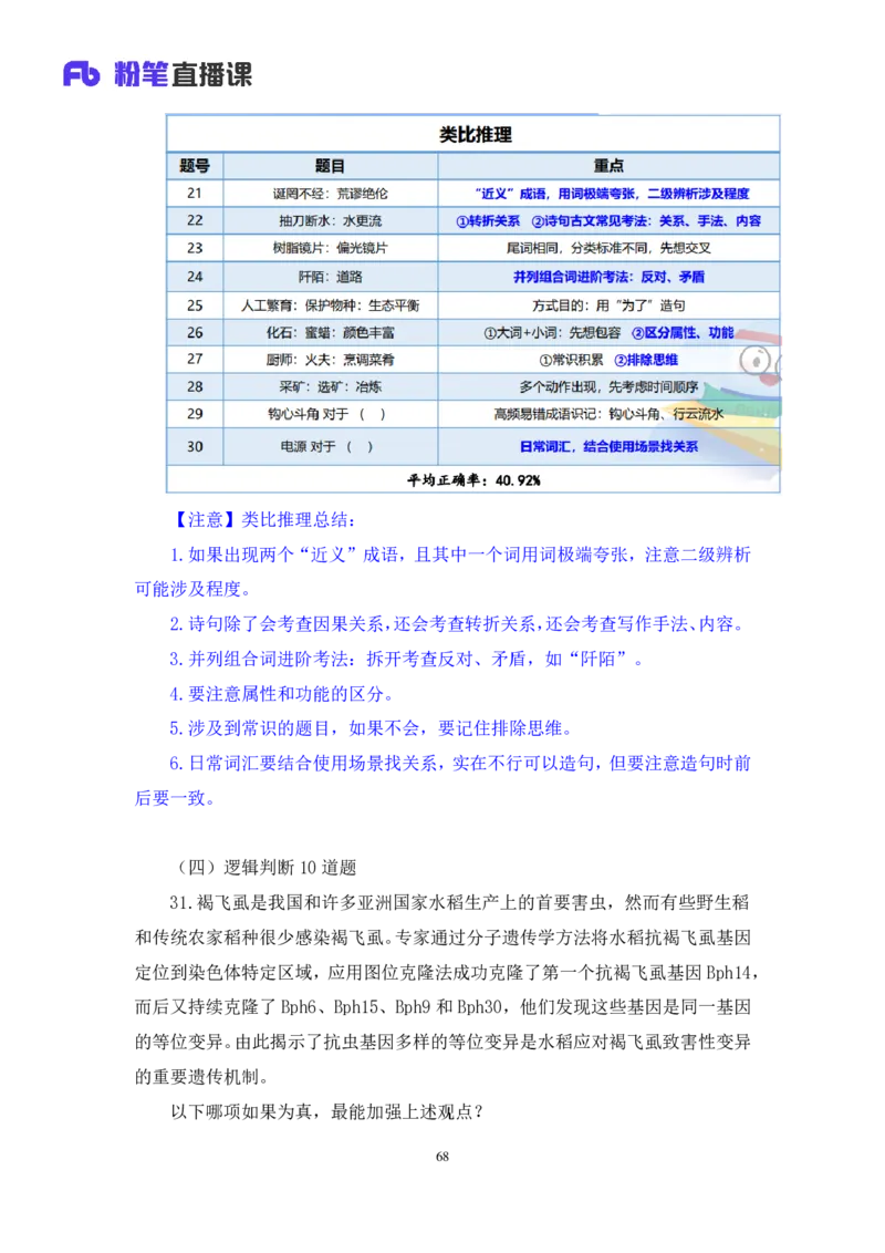 2024.01.28+判断-2025国考第3季&2024上半年省考第4季行测模考大赛+王英慧子+（讲义+笔记）_2026考公资料_（63）粉笔模考解析_模考2025国考省考FB模考：更新中(1)_2025国考模考解析03季