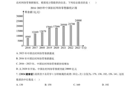 专题27统计（原卷版）_2数学总复习_2025中考复习资料_（2025年中考复习全国通用）2024年中考数学真题专题分类精选汇编_2024年中考数学真题分类汇编：专题27统计（原卷版+解析版）