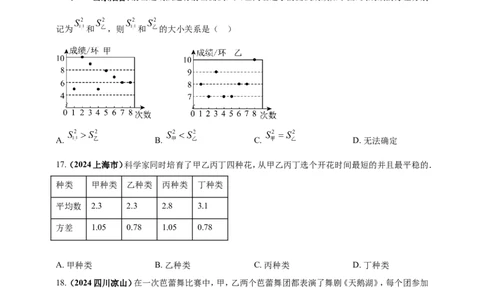 专题27统计（原卷版）_2数学总复习_2025中考复习资料_（2025年中考复习全国通用）2024年中考数学真题专题分类精选汇编_2024年中考数学真题分类汇编：专题27统计（原卷版+解析版）