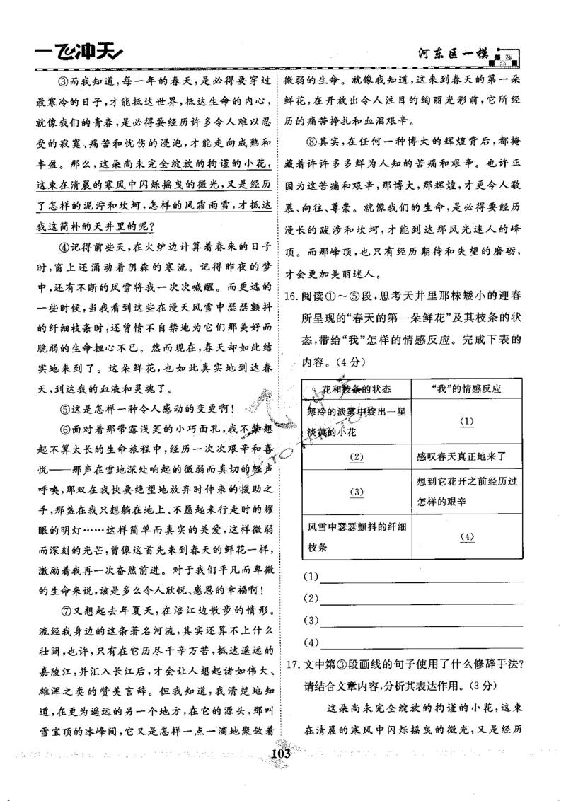 一飞冲天-中考模拟试题汇编-语文_《一飞冲天-中考专项》2026版_一飞冲天-中考模拟试题汇编（2024版）