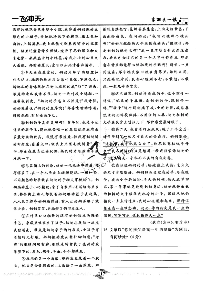 一飞冲天-中考模拟试题汇编-语文_《一飞冲天-中考专项》2026版_一飞冲天-中考模拟试题汇编（2024版）