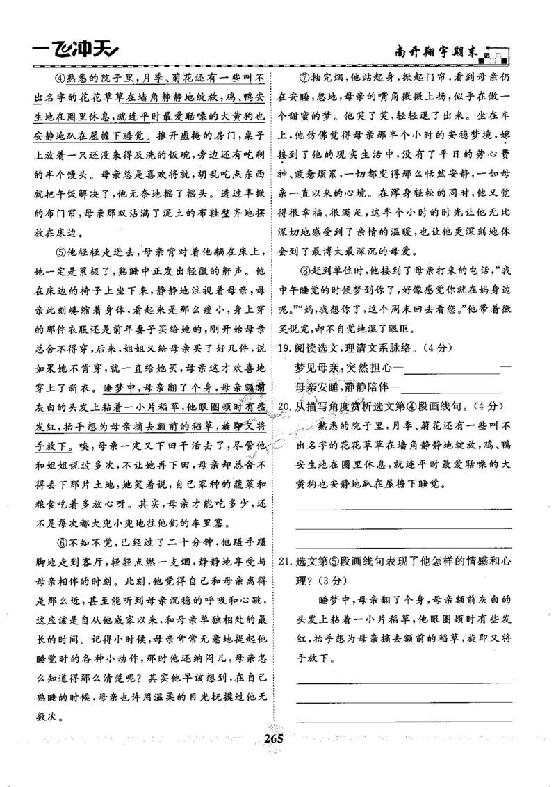 一飞冲天-中考模拟试题汇编-语文_《一飞冲天-中考专项》2026版_一飞冲天-中考模拟试题汇编（2024版）