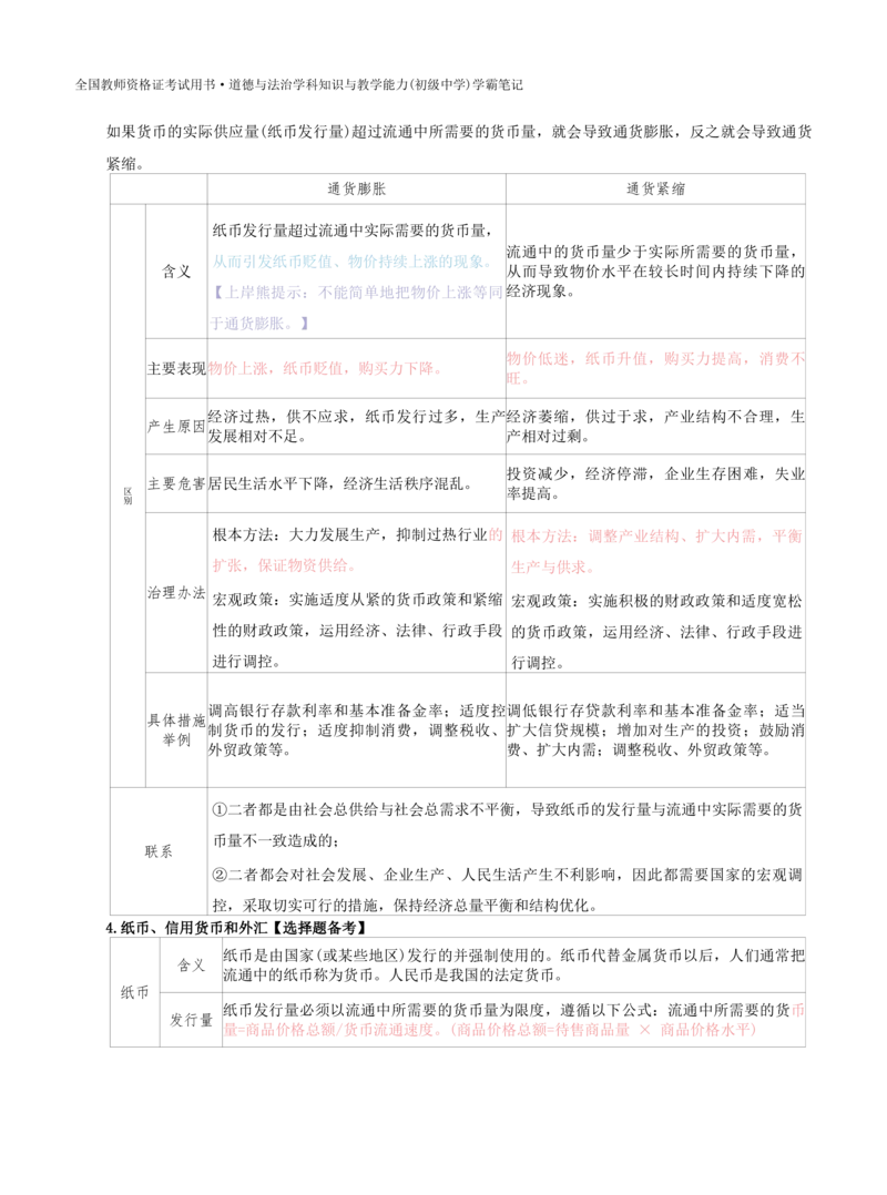 初中道法-学霸笔记学霸笔记_教资_初高中2026教资_26上资料（持续更新）_初中科三_初中科目三资料合集①_初中道法