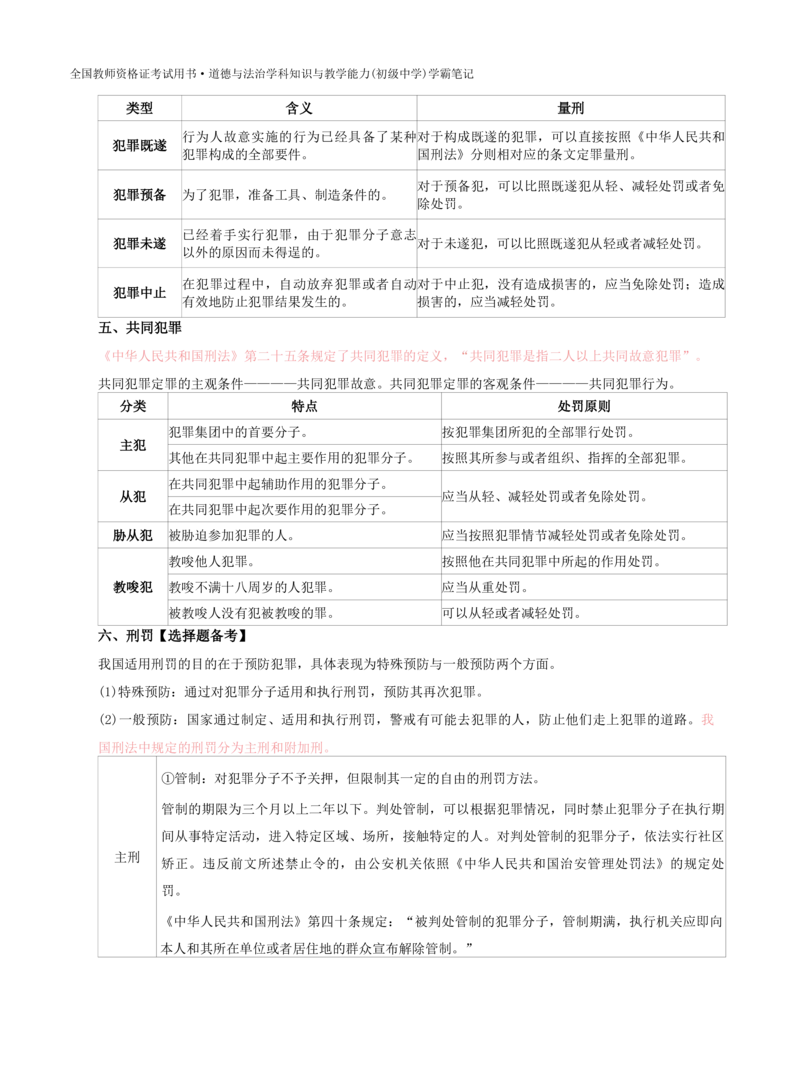 初中道法-学霸笔记学霸笔记_教资_初高中2026教资_26上资料（持续更新）_初中科三_初中科目三资料合集①_初中道法