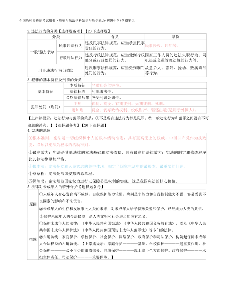 初中道法-学霸笔记学霸笔记_教资_初高中2026教资_26上资料（持续更新）_初中科三_初中科目三资料合集①_初中道法