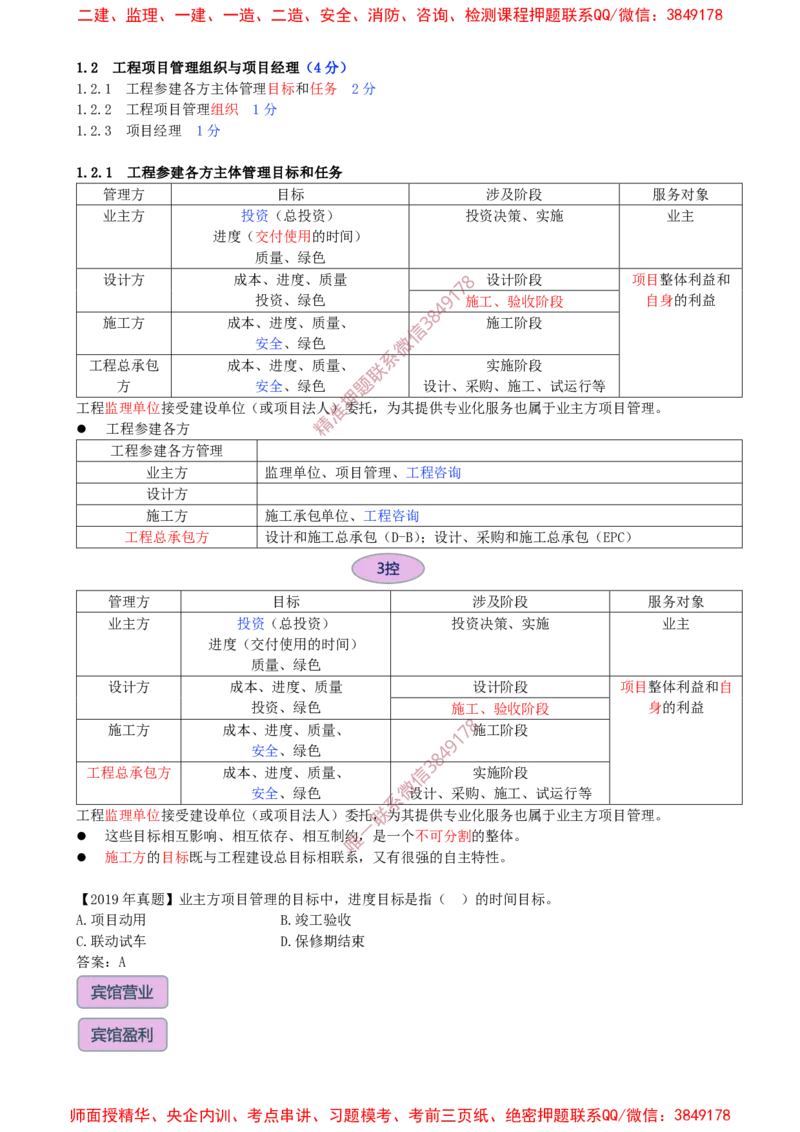 08-第1章-1.2.1-工程参建各方主体管理目标和任务_2026年一级建造师_2026年一建管理_2025年一建管理SVIP_02-基础精讲✿高端面授✿深度强化_17-管理《教材精讲班》金月SMR推荐