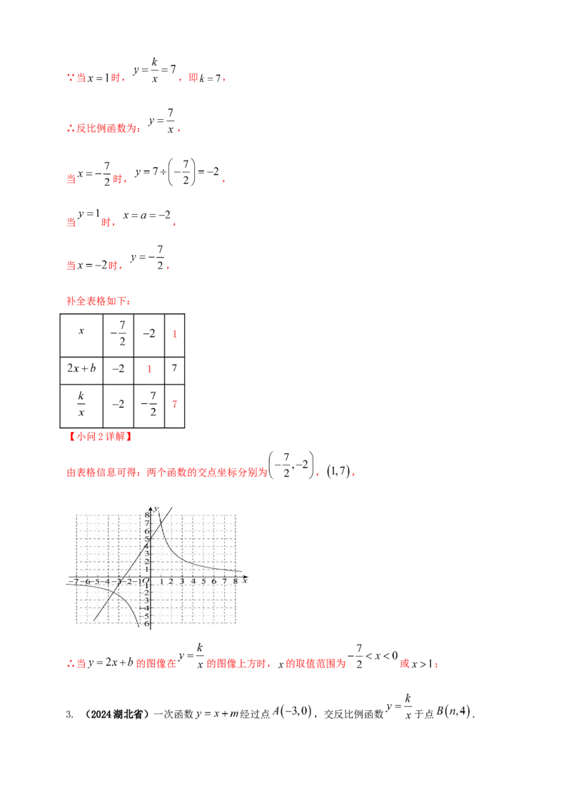 2025年中考数学一轮复习学案：3.3反比例函数（教师版）_2数学总复习_2025中考复习资料_2025年中考数学一轮复习学案（全国通用）