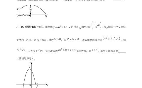 专题13二次函数的综合题（原卷版）_2数学总复习_2025中考复习资料_（2025年中考复习全国通用）2024年中考数学真题专题分类精选汇编