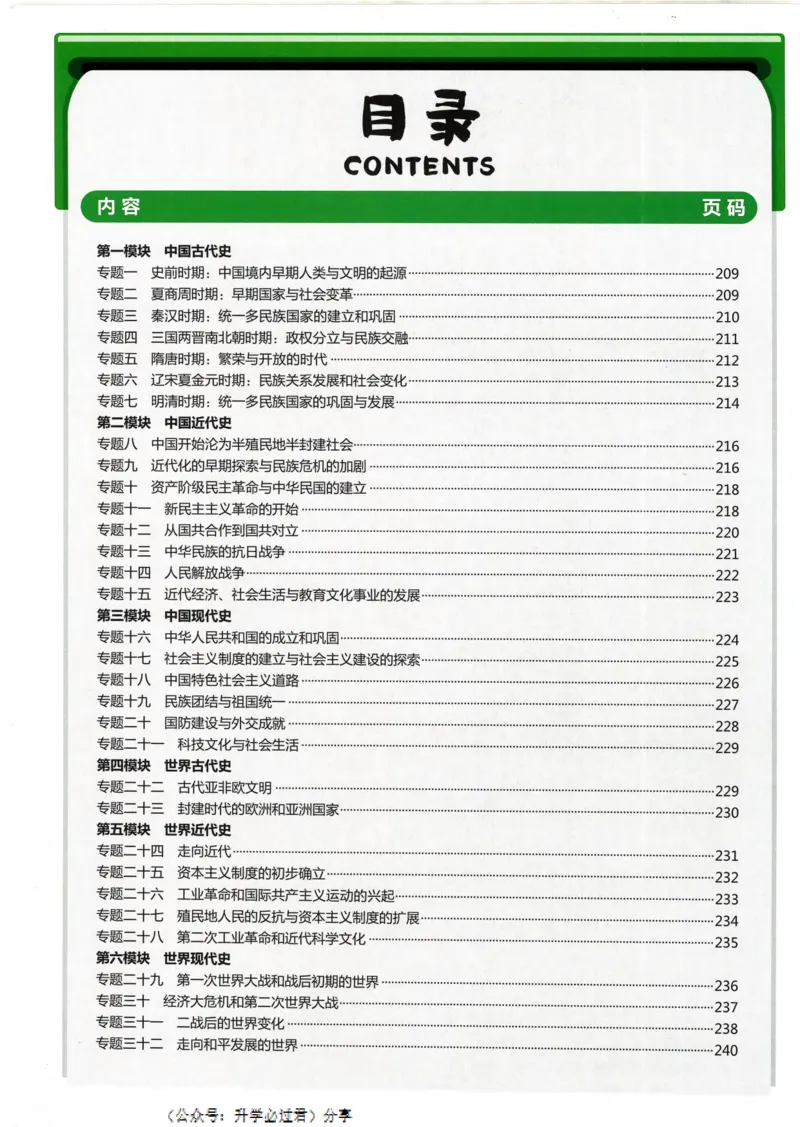一飞冲天-初中学业水平考察-历史参考答案_《一飞冲天-中考专项》2026版_一飞冲天-中考专项精品试题分类（2024版）