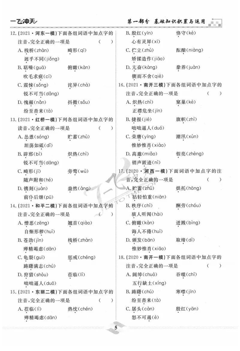 一飞冲天-中考专项精品试题分类-语文_《一飞冲天-中考专项》2026版_一飞冲天-中考专项精品试题分类（2024版）