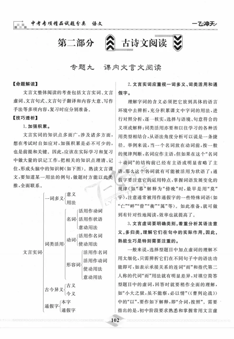 一飞冲天-中考专项精品试题分类-语文_《一飞冲天-中考专项》2026版_一飞冲天-中考专项精品试题分类（2024版）