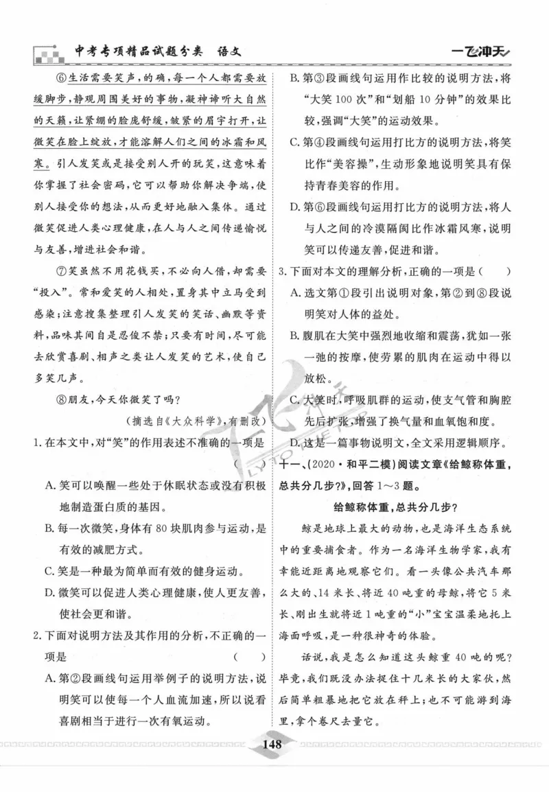 一飞冲天-中考专项精品试题分类-语文_《一飞冲天-中考专项》2026版_一飞冲天-中考专项精品试题分类（2024版）