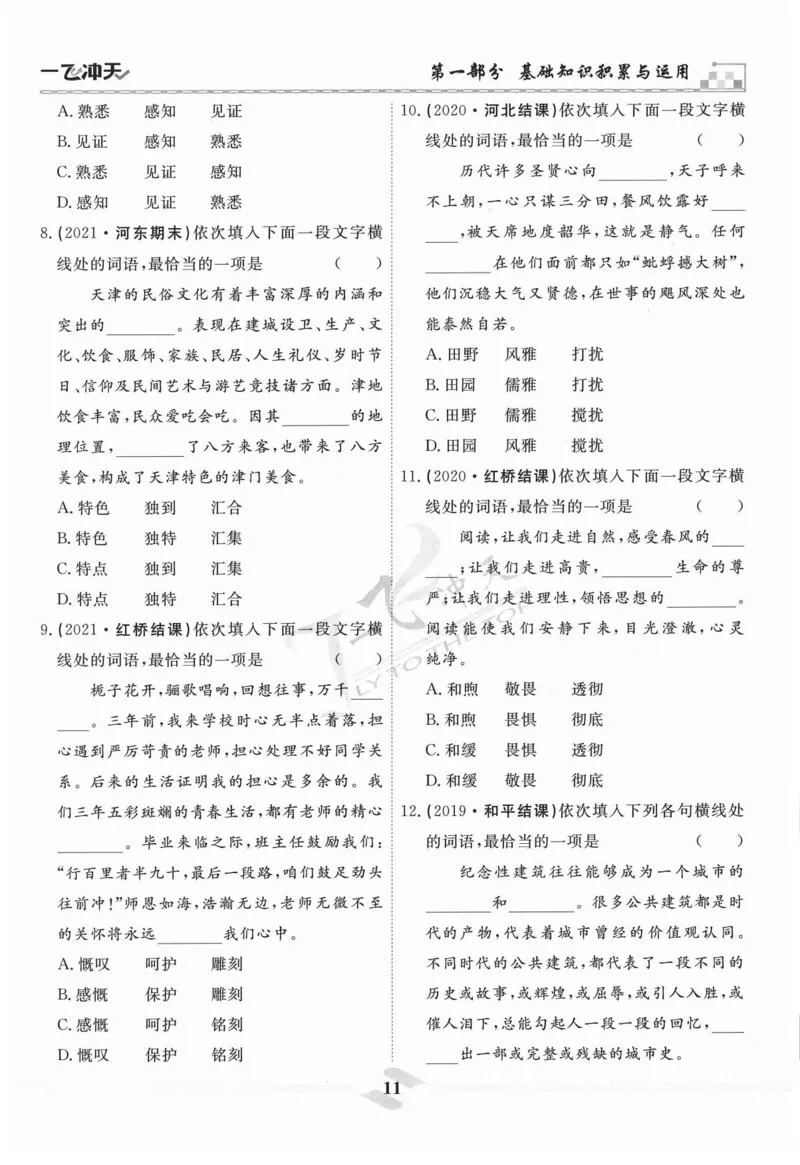 一飞冲天-中考专项精品试题分类-语文_《一飞冲天-中考专项》2026版_一飞冲天-中考专项精品试题分类（2024版）