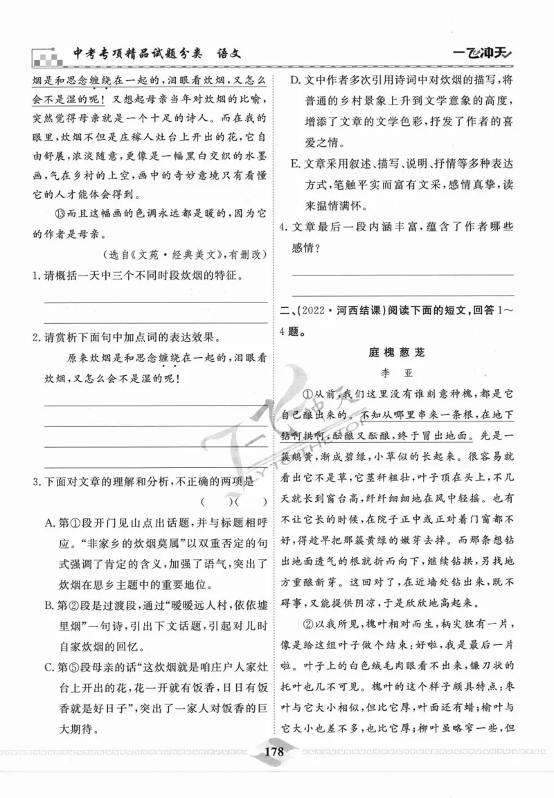 一飞冲天-中考专项精品试题分类-语文_《一飞冲天-中考专项》2026版_一飞冲天-中考专项精品试题分类（2024版）