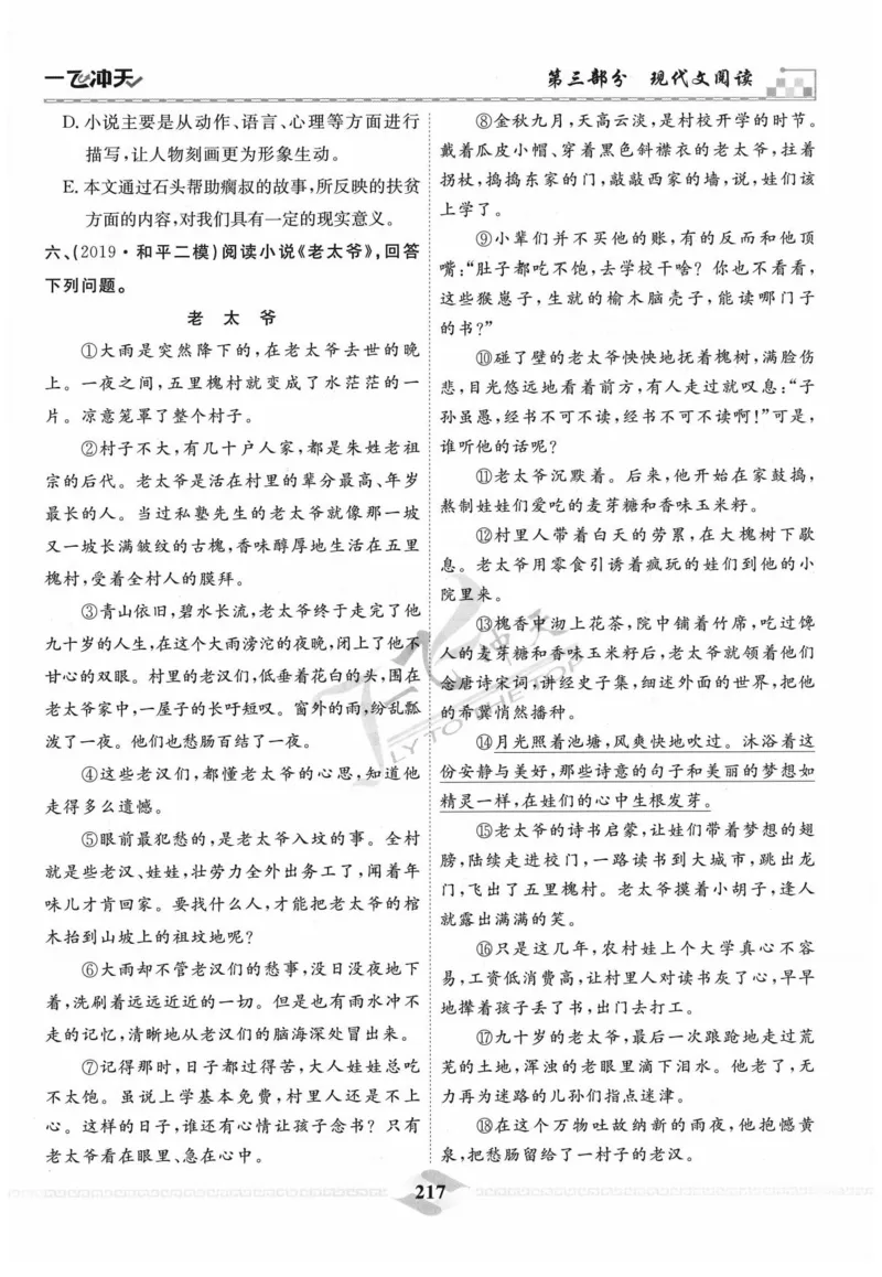 一飞冲天-中考专项精品试题分类-语文_《一飞冲天-中考专项》2026版_一飞冲天-中考专项精品试题分类（2024版）