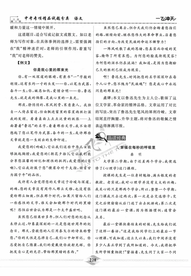 一飞冲天-中考专项精品试题分类-语文_《一飞冲天-中考专项》2026版_一飞冲天-中考专项精品试题分类（2024版）