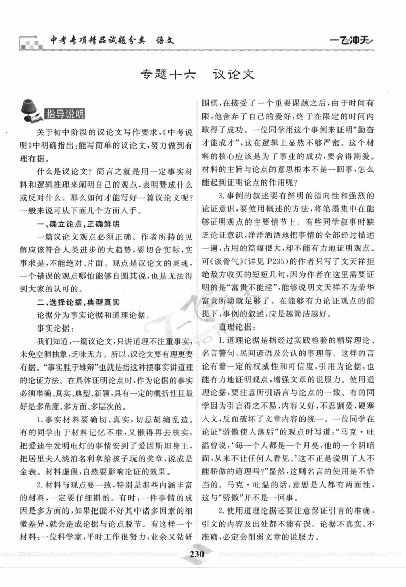 一飞冲天-中考专项精品试题分类-语文_《一飞冲天-中考专项》2026版_一飞冲天-中考专项精品试题分类（2024版）