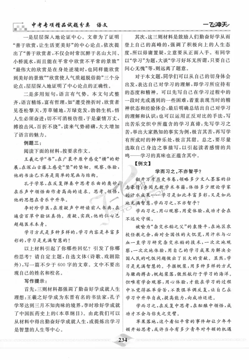 一飞冲天-中考专项精品试题分类-语文_《一飞冲天-中考专项》2026版_一飞冲天-中考专项精品试题分类（2024版）