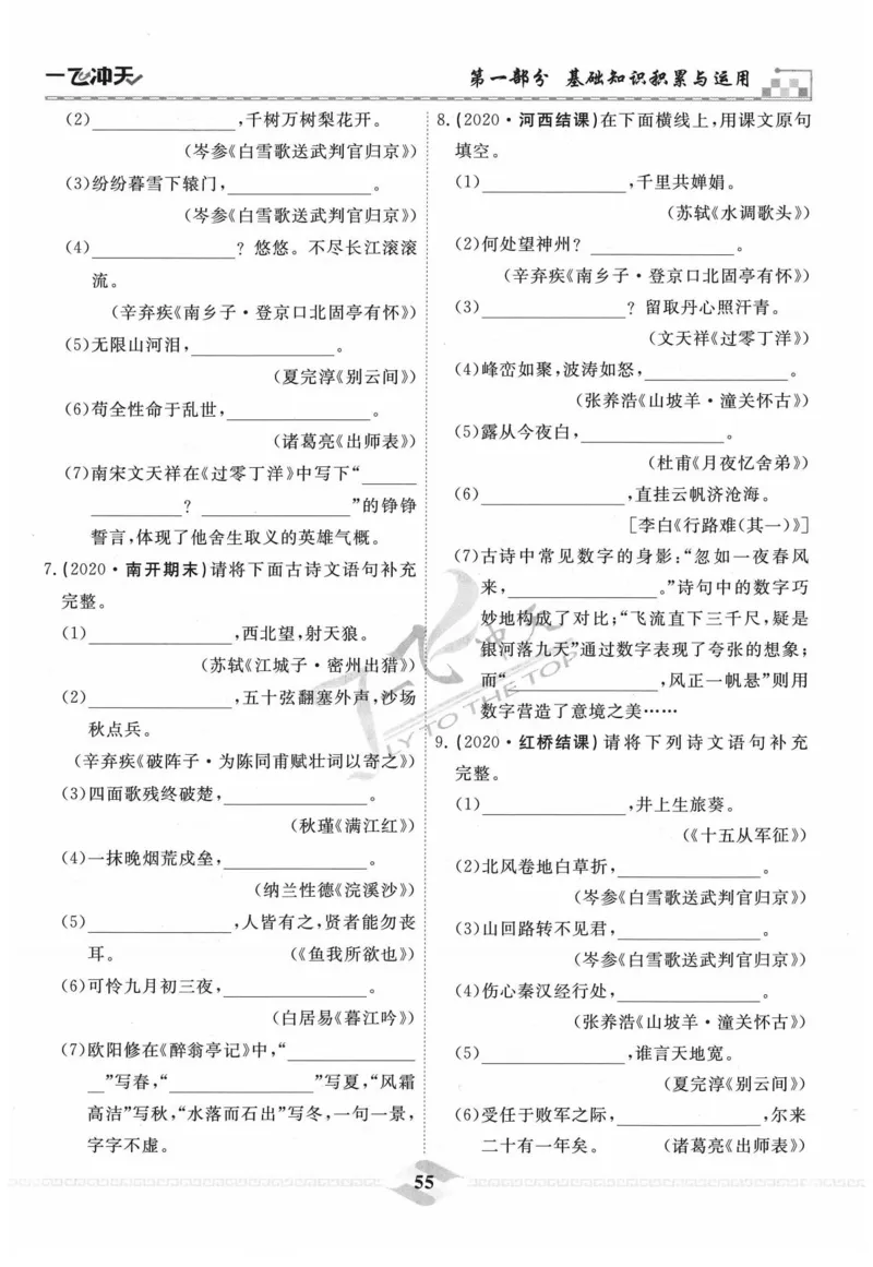 一飞冲天-中考专项精品试题分类-语文_《一飞冲天-中考专项》2026版_一飞冲天-中考专项精品试题分类（2024版）