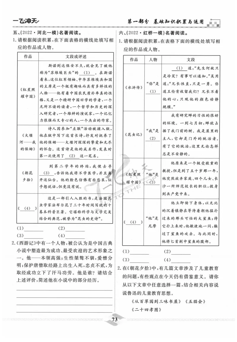 一飞冲天-中考专项精品试题分类-语文_《一飞冲天-中考专项》2026版_一飞冲天-中考专项精品试题分类（2024版）