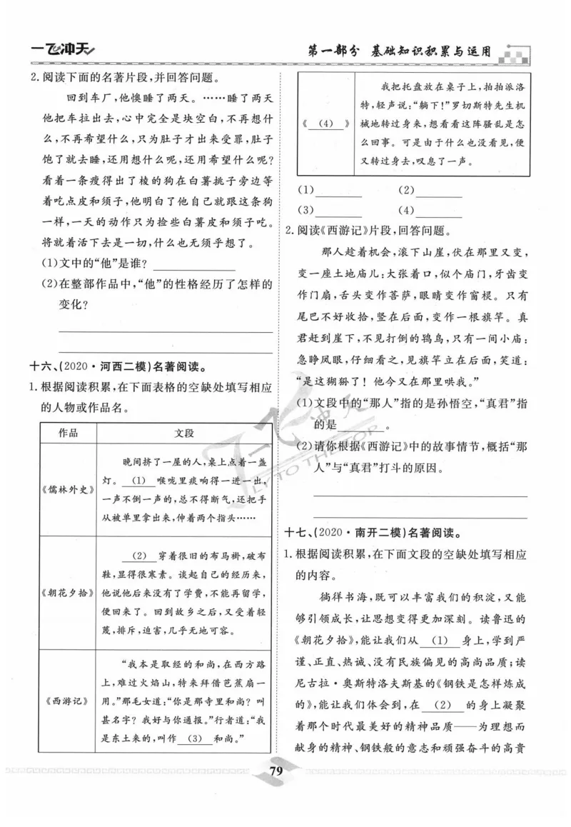 一飞冲天-中考专项精品试题分类-语文_《一飞冲天-中考专项》2026版_一飞冲天-中考专项精品试题分类（2024版）
