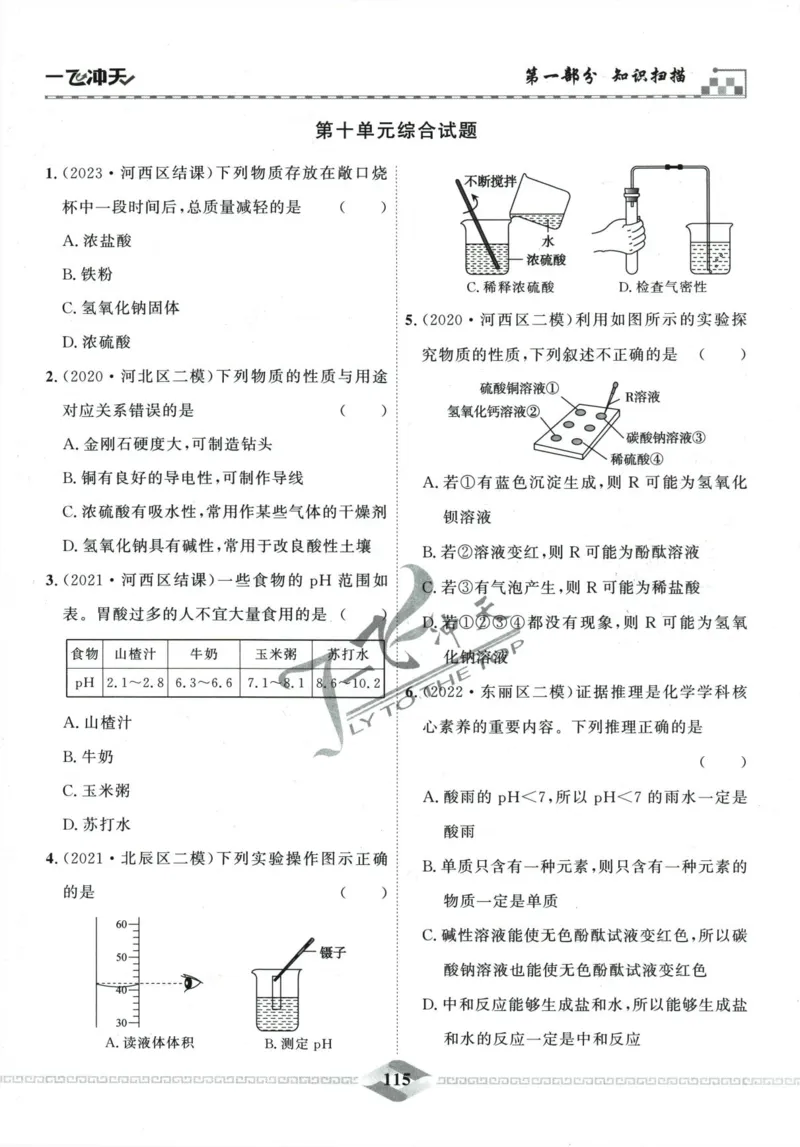 一飞冲天-中考专项精品试题分类-化学_《一飞冲天-中考专项》2026版_一飞冲天-中考专项精品试题分类（2024版）