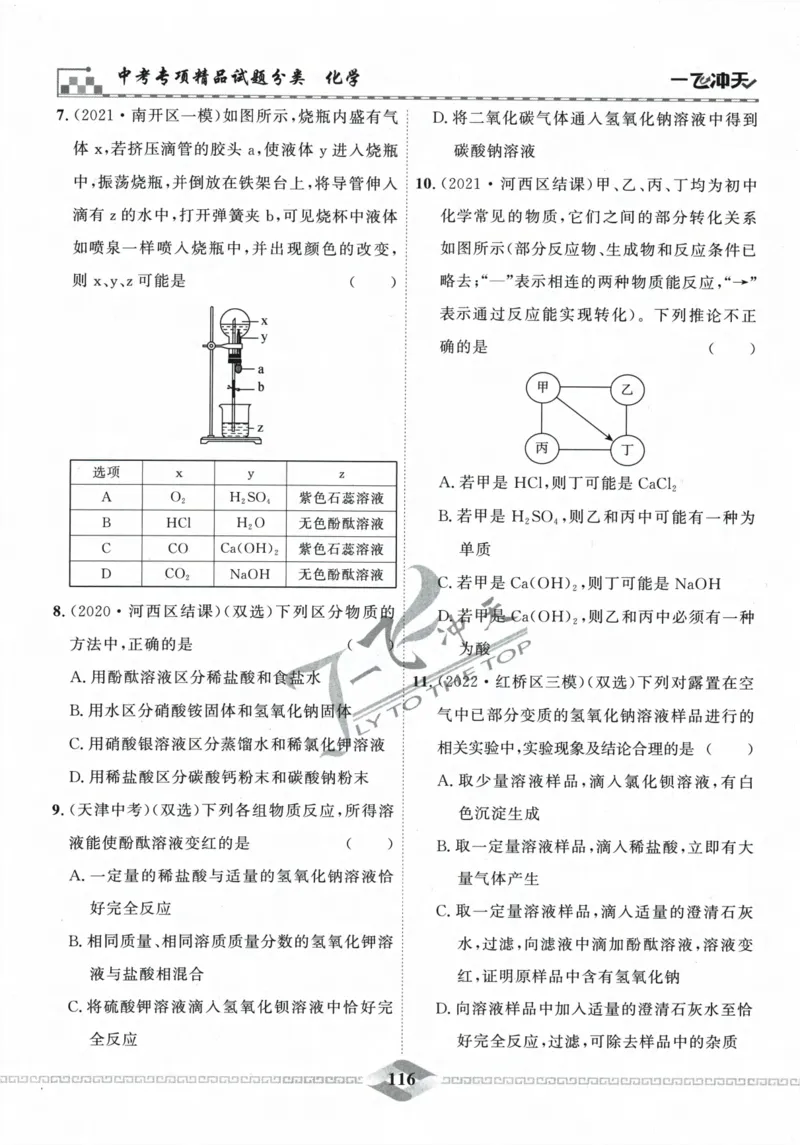 一飞冲天-中考专项精品试题分类-化学_《一飞冲天-中考专项》2026版_一飞冲天-中考专项精品试题分类（2024版）