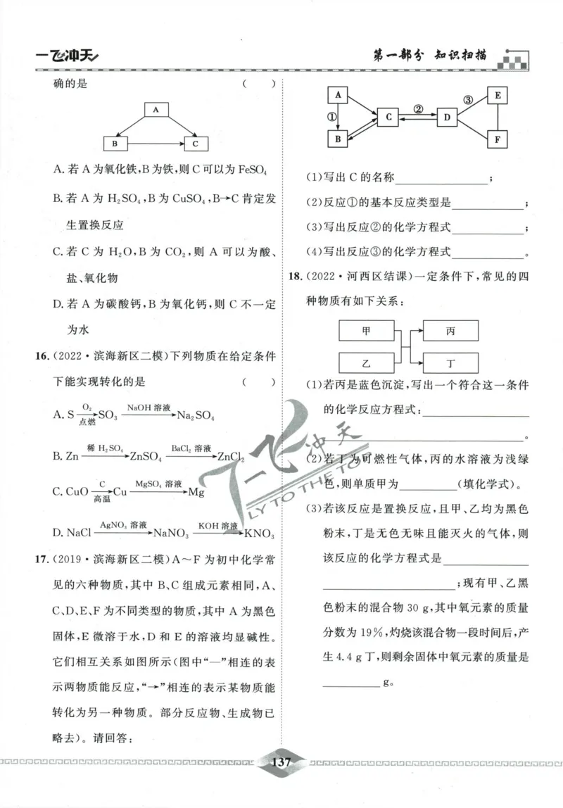 一飞冲天-中考专项精品试题分类-化学_《一飞冲天-中考专项》2026版_一飞冲天-中考专项精品试题分类（2024版）