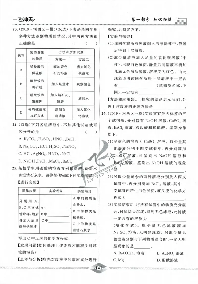 一飞冲天-中考专项精品试题分类-化学_《一飞冲天-中考专项》2026版_一飞冲天-中考专项精品试题分类（2024版）