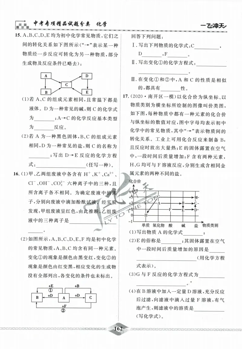 一飞冲天-中考专项精品试题分类-化学_《一飞冲天-中考专项》2026版_一飞冲天-中考专项精品试题分类（2024版）