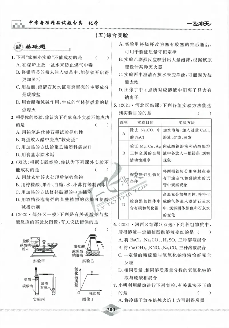 一飞冲天-中考专项精品试题分类-化学_《一飞冲天-中考专项》2026版_一飞冲天-中考专项精品试题分类（2024版）