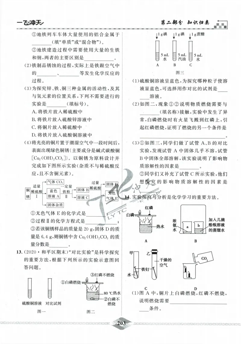 一飞冲天-中考专项精品试题分类-化学_《一飞冲天-中考专项》2026版_一飞冲天-中考专项精品试题分类（2024版）