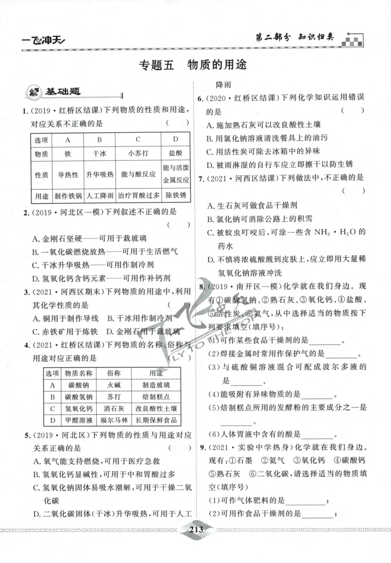 一飞冲天-中考专项精品试题分类-化学_《一飞冲天-中考专项》2026版_一飞冲天-中考专项精品试题分类（2024版）