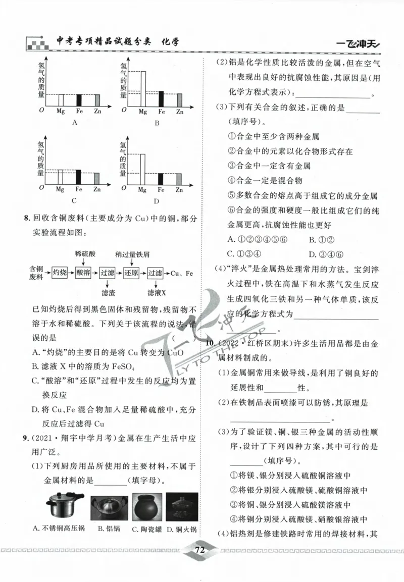 一飞冲天-中考专项精品试题分类-化学_《一飞冲天-中考专项》2026版_一飞冲天-中考专项精品试题分类（2024版）