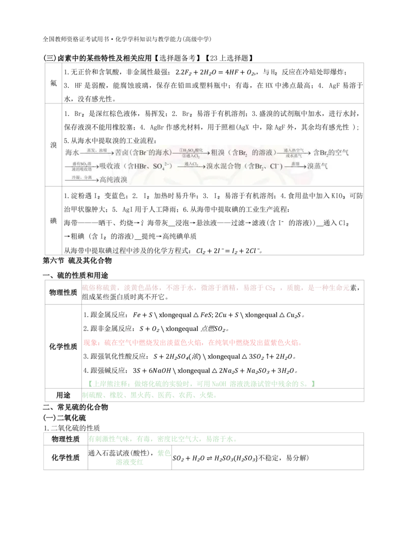 高中化学-学霸笔记109页(1)_教资_初高中2026教资_26上资料（持续更新）_高中科三_高中科目三资料包合集②_高中化学