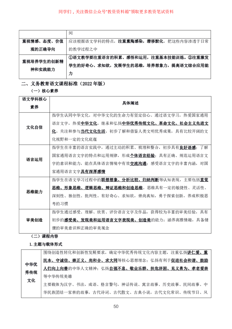 语文高频考点_教资_292026上教资科三高频考点