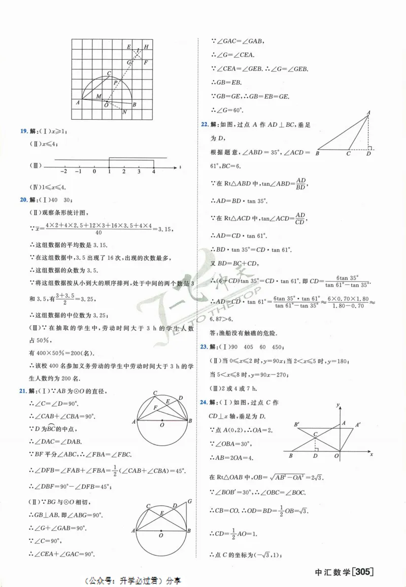 一飞冲天-中考模拟试题汇编-数学参考答案_《一飞冲天-中考专项》2026版_一飞冲天-中考模拟试题汇编（2024版）