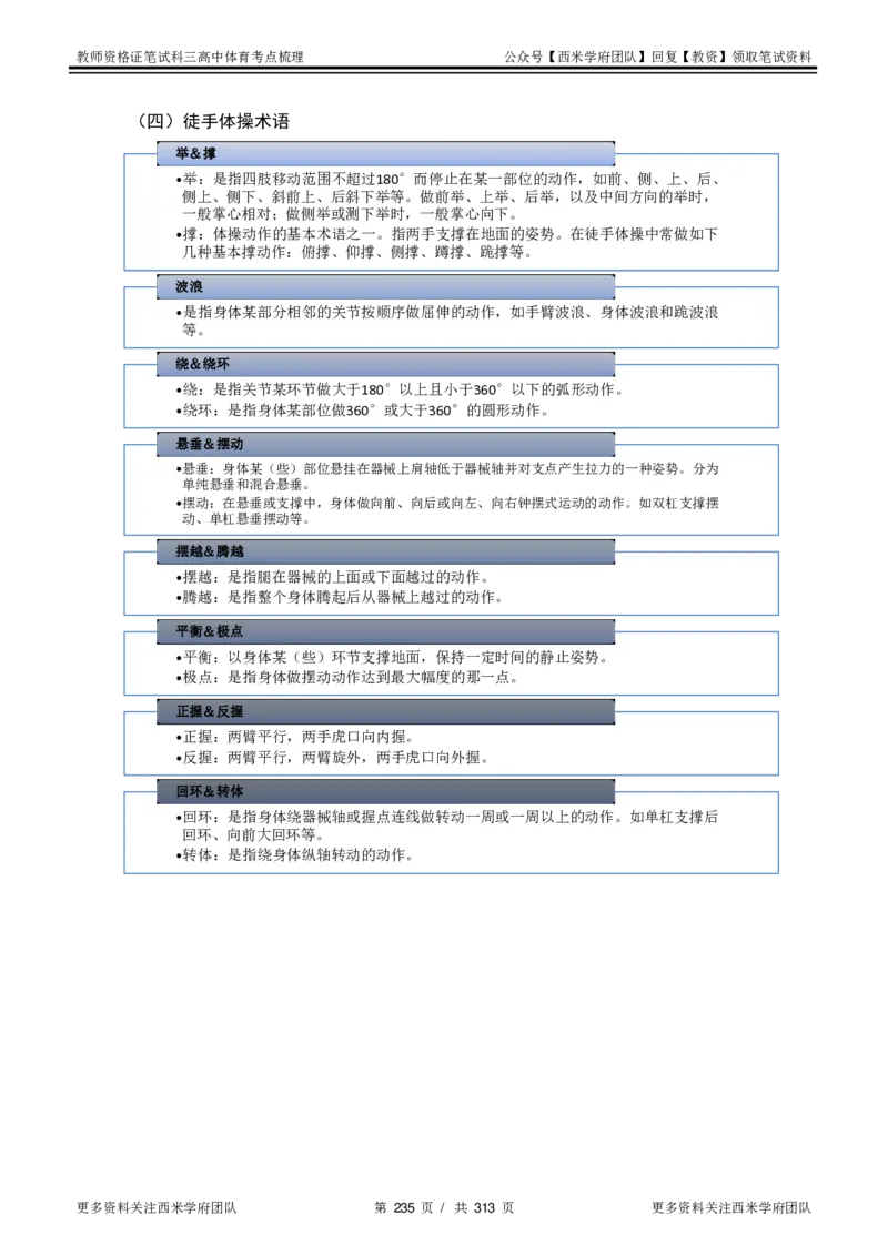 高中体育-考点梳理1_教资_25下资料合集二_25下最新科三知识点汇编+思维导图-高中_07.体育_04.考点梳理
