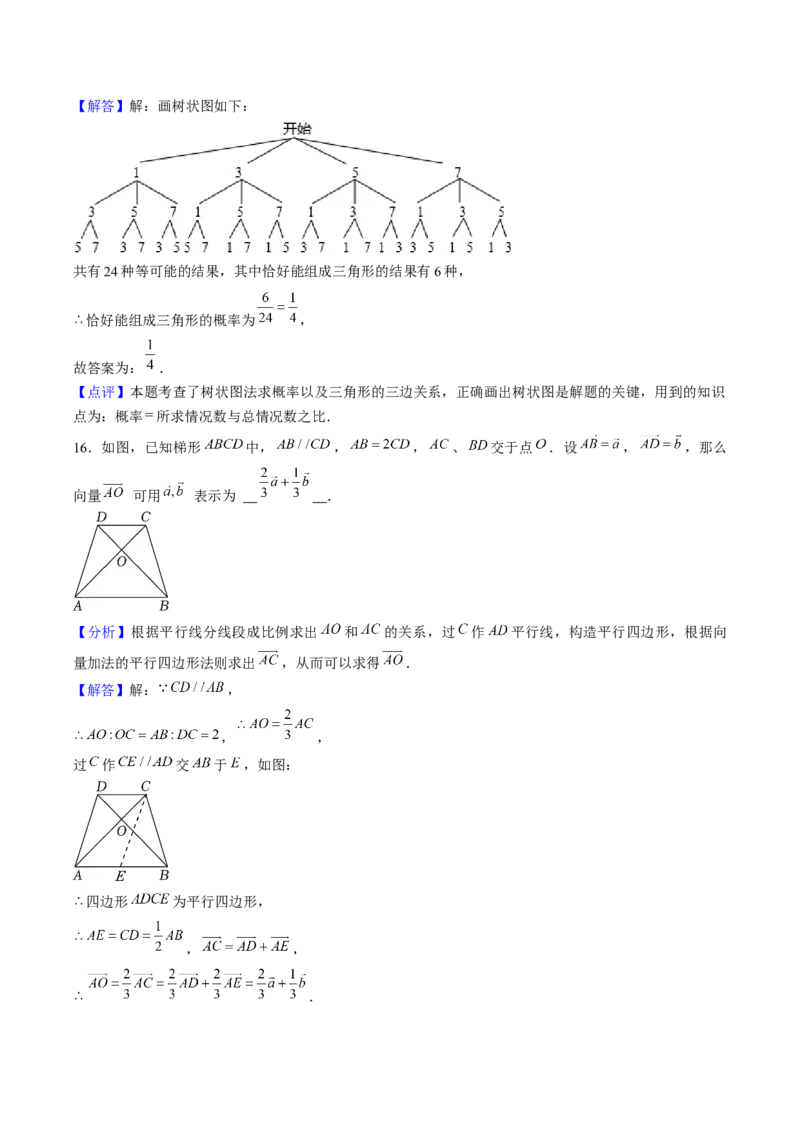 2024年中考押题预测卷上海卷-数学（全解全析）_2数学总复习_赠送：2024中考模拟题数学_押题预测_2024年中考押题预测卷02（上海卷）-数学（含考试版、全解全析、参考答案、答题卡）