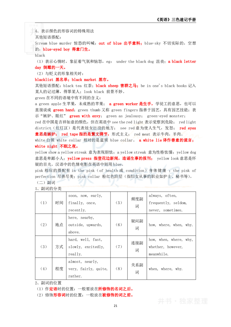 井书&middot;独家资料包教师资格《（高中）英语》三色速记手册（独家整理）_教资_初高中2026教资_25下教师资格证_科三高中各科资料汇总_井书&middot;独家资料包高中各科资料汇总