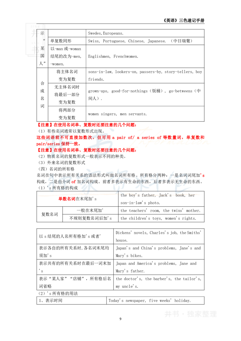 井书&middot;独家资料包教师资格《（高中）英语》三色速记手册（独家整理）_教资_初高中2026教资_25下教师资格证_科三高中各科资料汇总_井书&middot;独家资料包高中各科资料汇总