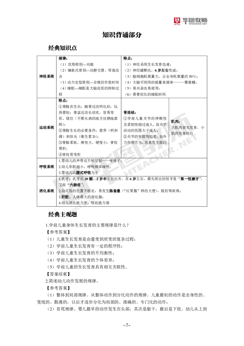 幼儿科二公众号神奇喇叭_教资_25下资料合集一_0725下最新默写笔记