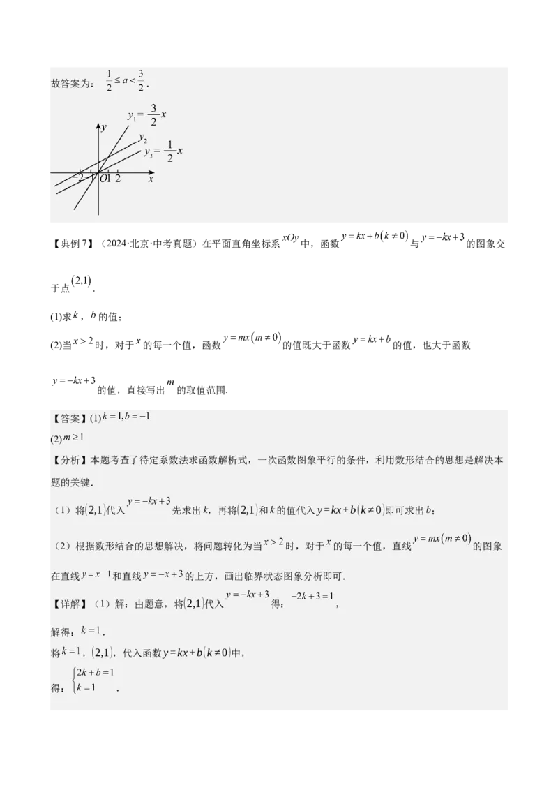 专题04一次函数（3大模块知识梳理+4个考点+4个易错点）解析版_2数学总复习_2025中考复习资料_2025年中考数学一轮知识梳理_专题04++一次函数（3大模块知识梳理+4个考点+4个易错点）