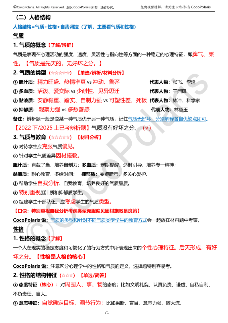 0125下中学科二CocoPolarisの教育知识与能力学习讲义_4-教培资料-26年最新资料-同步更新_初中高中教资_2025下中学教资笔试_04科一科二重点笔记_25下coco教资