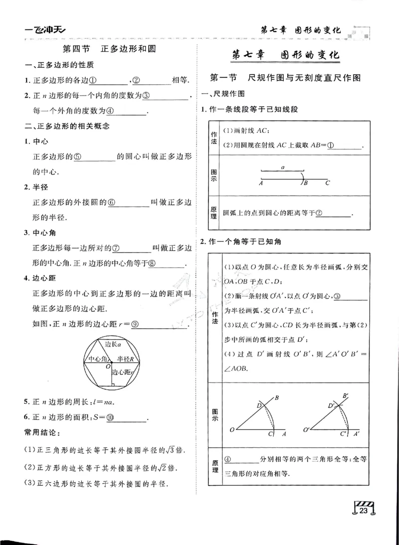 2025《一飞冲天-中考专项》数学基础知识填空_《一飞冲天-中考专项》2026版_一飞冲天-中考专项（2025版）