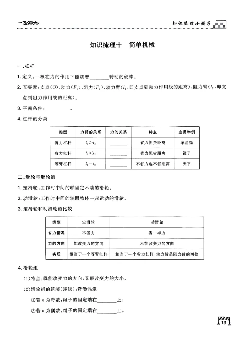 一飞冲天-中考专项精品试题分类-物理知识梳理_《一飞冲天-中考专项》2026版_一飞冲天-中考专项（2026版）